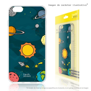 

FunnyTech®Stand case for IPhone 5C Silicone L Planets fund Blue