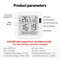 Tuya Temperature and Humidity Smart Sensor With Backlight for Smart Home var WiFi SmartLife Work with Alexa Google Assistant - Image 6