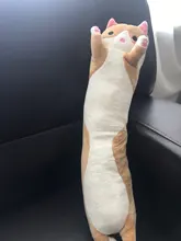 Juguete suave/bonito/de felpa/gato largo/almohada/muñeca de algodón, almohada para dormir, almuerzo, oficina, regalos de cumpleaños para niñas