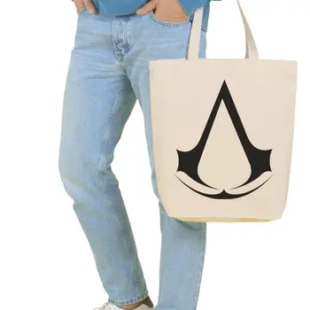

Angemiel Bag Large Assassin's Creed Logo Shopping Beach Tote Bag