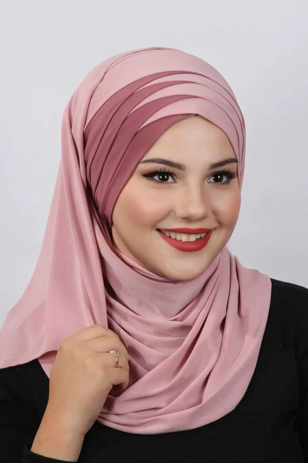 

Hijab Casual nstant Turban for Women Shawl Lightweight Head Scarf Colored Draped Shawl