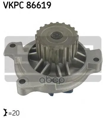 Насос Водяной Audi 100/A6/Vw T4/Lt 2.4d/2.5tdi 03/Volvo 2.4/2.5 Td 00 Skf Vkpc86619 Skf арт. VKPC86619