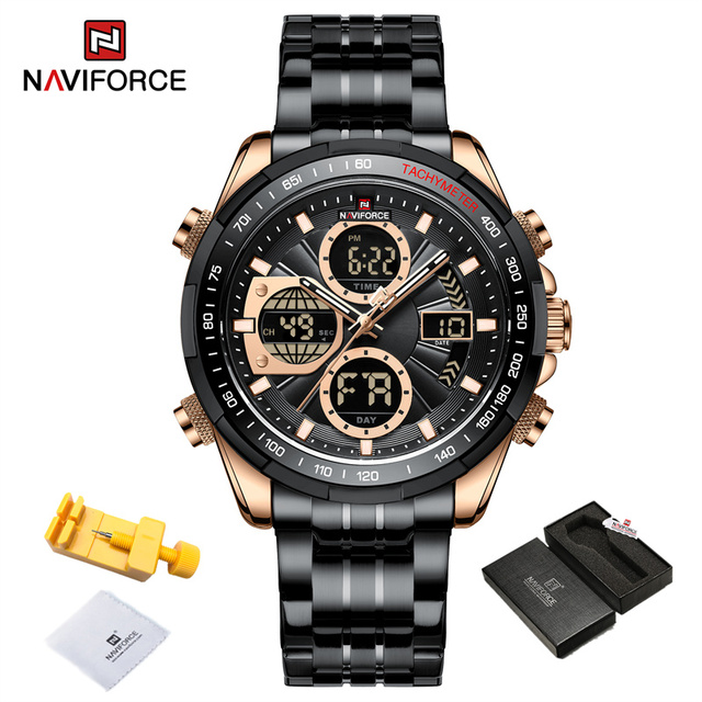 Top Brand Watches Mens Fashion Business Multifunction Waterproof Big Dial Day and Date Display Watch Relogio Masculino