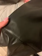 Pants Pencil-Trousers Faux-Leather Winter Women Pocket Streetwear Loose Autumn Black