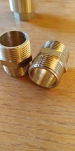 1/8 1/4 3/8 1/2 3/4 1 BSP Male Brass Pipe Equal Reducing Hex Nipple Fitting Adapters