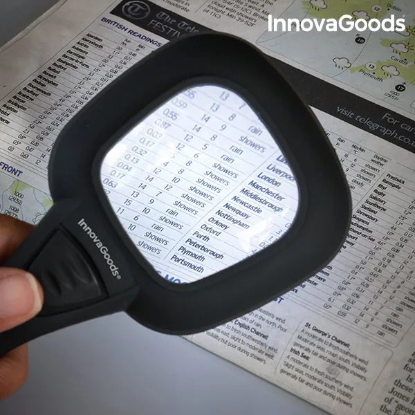 InnovaGoods ультрафиолетовое и светодиодный увеличительное стекло 3X