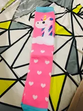 Calcetines hasta la rodilla con dibujo de unicornio para niños y niñas, de algodón, largos, infantiles, de 3 a 12 años