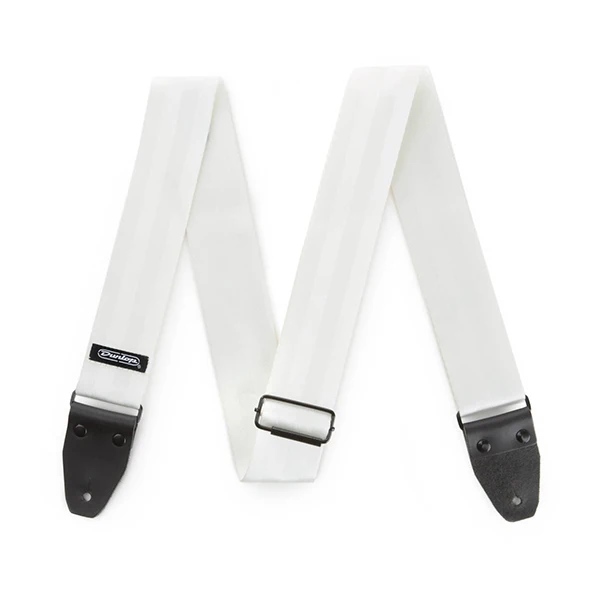 DST70-01WH Deluxe Seatbelt Ремень для гитары, белый, Dunlop