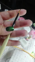 AKiHi 11mm de pigmento de propileno pinceles de pintura y dibujo decoración de uñas 3D flor pluma herramientas con tapa