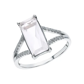 

Silver ring with cubic zirconia sunlight sample 925