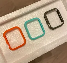 Funda protectora para Apple Watch SE Series 6 5 4 3, moldeado por inyección, 40mm, 44mm, 38/42mm, parachoques para iWatch Frame, 15 colores