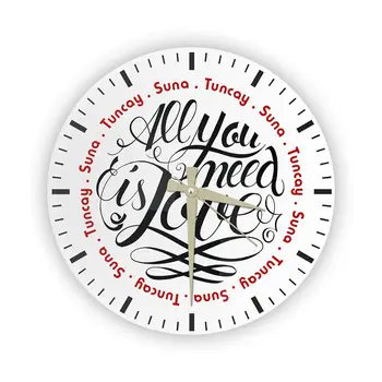 

Personalized Glass Wall Clock (27 cm.)-006