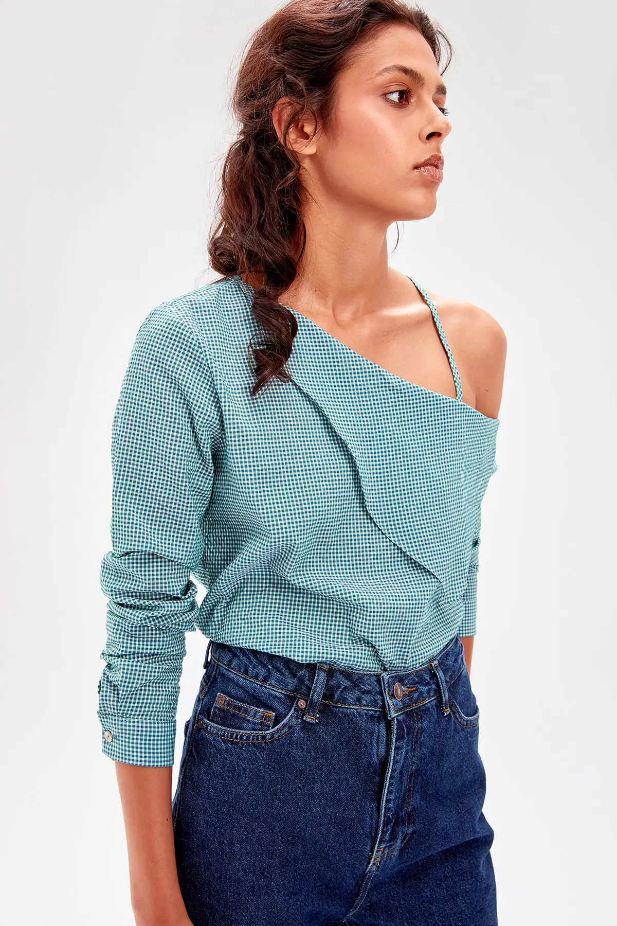 

Trendyol Green Shoulder Detail Bluz TWOAW20BZ0603
