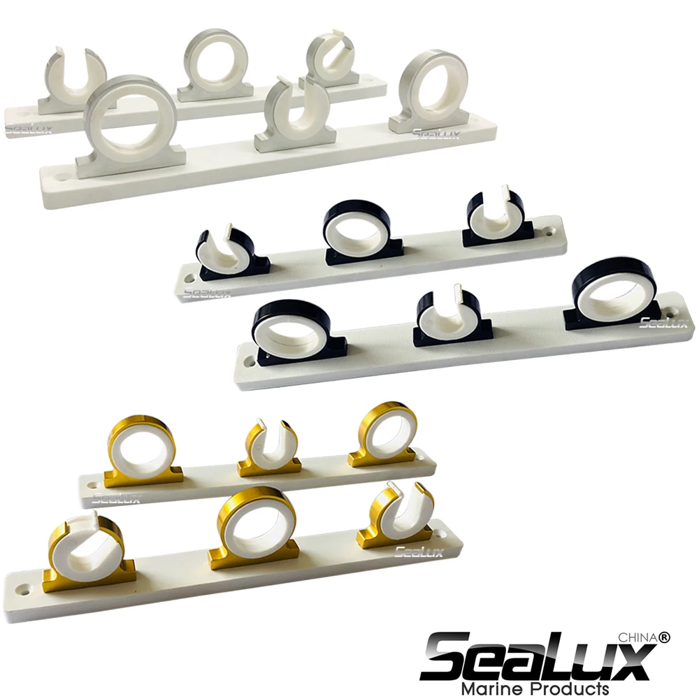 Sealux Aluminum multiple rod holder set 3 pair for Boat Yacht