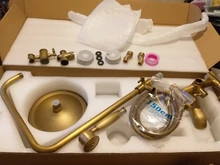Shower-Faucet-Set Handshower Wall-Mount Brass Bathroom Rozin Antique Tap Dual-Handle