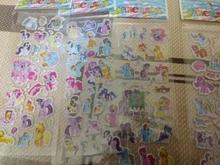 Uds de Anime de dibujos animados ponis princesa juguete de los niños de mi pequeño unicornio pegatinas para equipaje portátil monopatín etiqueta burbuja