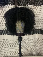 Kinky Curly Wigs Bangs Blonde Cosplay Heat-Resistant Brown Lizzy Synthetic Black Women