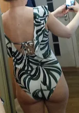 Bañador Sexy de una pieza para mujer, traje de baño de realce, Monokini con volantes, ajustable al hombro, 2021