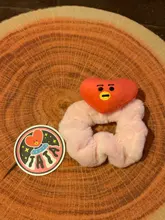 Nueva Kpop coreano Bangtan niños Koala las mujeres al por mayor de terciopelo de invierno Scrunchie goma de pelo elástica cuerda chica Hairwear grandes para cabello cuerda
