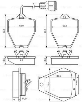 

Disc pads front Audi A8 2.8-4.2 94-98/S6 96-97 BOSCH 0