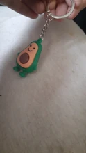 1pc de simulación nueva fruta de aguacate en forma de sonrisa llaveros de juguete aguacate clave cadenas de moda regalos de cumpleaños