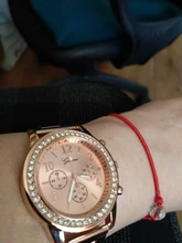 Reloj de lujo con diamantes de Ginebra para Mujer, cronógrafo de cuarzo con tachuelas de acero y tres ojos, a la moda