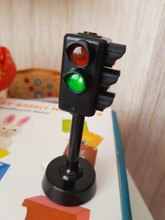 Miniseñal de tráfico con sonido LED para niños y niñas, bloques de luz de carretera con sonido LED, rompecabezas educativo de seguridad para niños, juguetes de tráfico, regalos