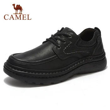 

CAMEL New Outdoor Men's Casual Shoes Hand-stitched Men Shoes Retro Tooling Scrub Cowhide Non-slip Lightweight Male Footwear