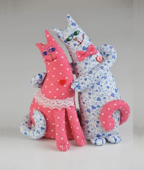 

Set for sewing textile doll Перловка PL 402 "Lovers cats"