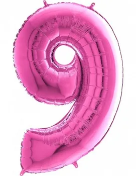 

Balloon Number 9 Fuchsia 66cm