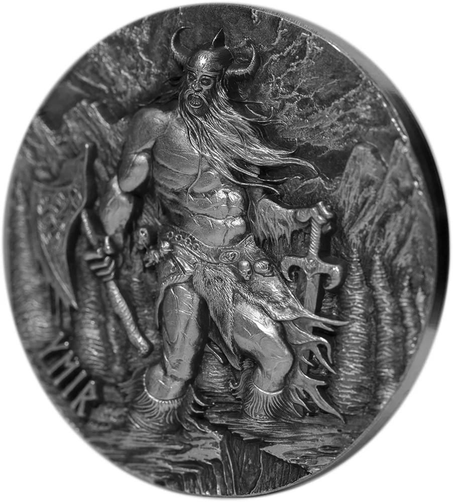 YMIR Legends of Asgard Max Relief 3 унции Серебряная монета 10$ Токелау