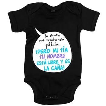 

Baby bodysuit customizable with name phrase funny my aunt is free and is the cane boy