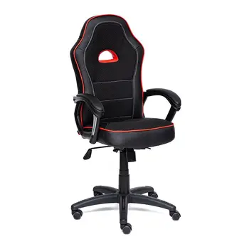 

Chair "Шумми (Shummy) Pu black leather black fabric + red edge)