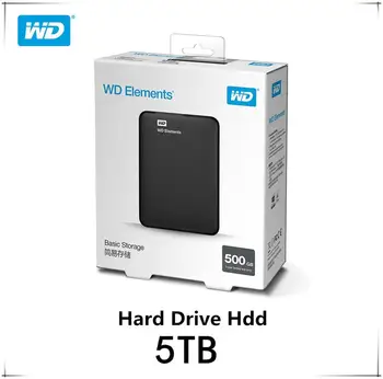 

Original 5TB Western Digital WD Elements Hard Drive Hard Disk HDD 2.5" 5T HDD USB 3.0 Portable External Hard Disk