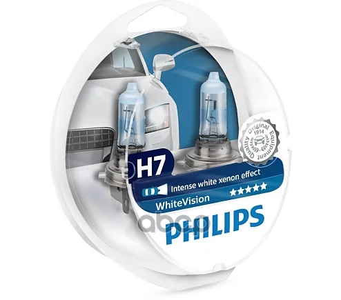 Комплект Галогенных Ламп 4шт H7 12v 55w Px26d 2xh7 Whitevision 2xw5w Philips арт. 12972WHVSM