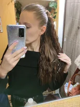 TALANG-coleta de pelo rizado largo de 22 pulgadas, resistente al calor, cola de pelo sintético con cordón, extensiones de cabello