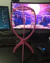 Alileader-soporte para pelucas de plástico para cabeza de maniquí peluca plegable soporte para pelucas