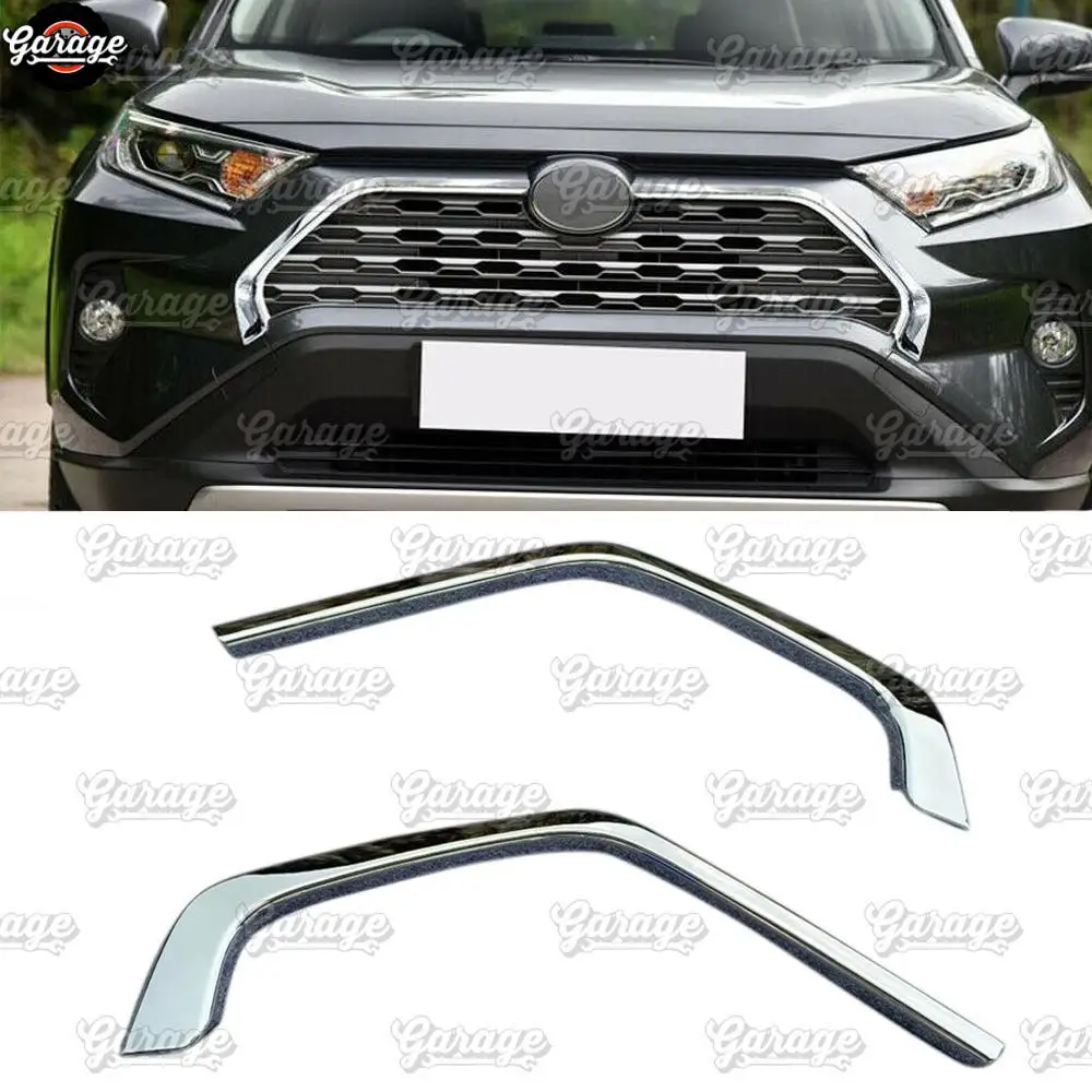 Накладка на крышку радиатора для Toyota RAV4-ABS пластик литье 1 комплект/2 шт. украшения автомобиля stylin