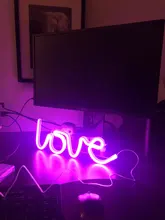 Sign-Lamp Battery-Box Nightlight Led-Neon-Lights Christmas Wedding Double-Powered Love-Shape