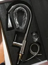 Kitchen Faucet Mixer Tap Sprayer-Head Tap-Stream Brushed Nickel Spout Chrome/black Rozin