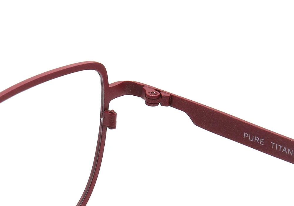 Женские квадратные Классические Легкие очки Cateye с бабочкой из чистого титана, повседневные модные очки с оправой фиолетового цвета по рецепту