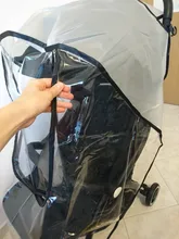 Accesorios para cochecito impermeable cubierta de lluvia transparente de protección contra el viento abierto cremallera impermeable para bebé Cochecitos para niños Rainc