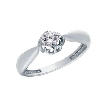 

Silver ring with cubic zirconia sunlight sample 925