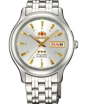 

Men's automatic watch Orient 3 Star FAB05007W strap steel automatic men's watch silver dial steel bracelet