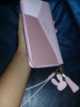 Carteras geométricas de lujo para mujer, monederos de cuero con cremallera, diseño de borla, billetera larga, monedero, tarjetero