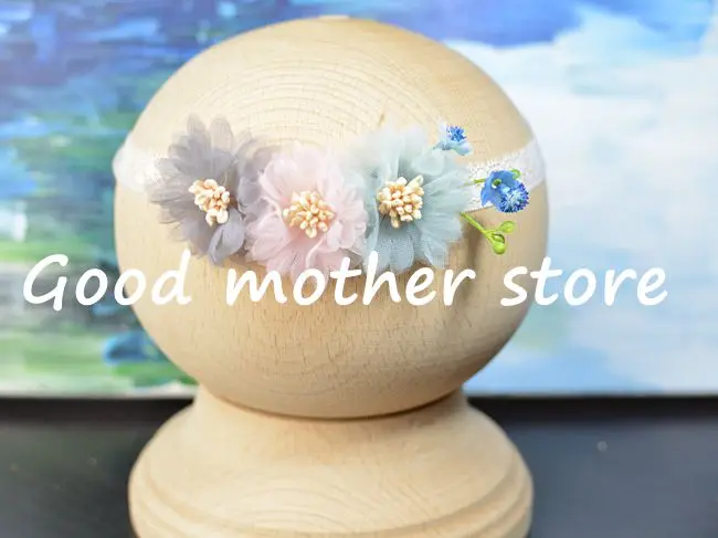 newborn baby headbands girl flower princess headwear photo shooting accessory newborn photography props