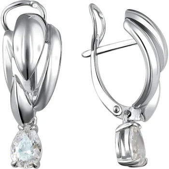

Esthete earrings with 2 Swarovski crystals made of silver