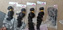 30 pulgadas suelta la onda profunda mechones con cierre cabello peruano mechones con cierre Remy onda suelta extensiones de cabello humano mechones con Frontal