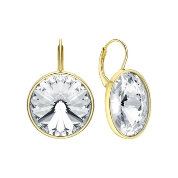 

Silver earrings with Swarovski crystals sunlight sample 925