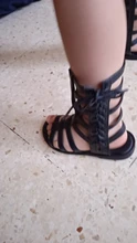 TELOTUNY-Sandalias de princesa romana para niñas pequeñas, zapatos de verano, Gao Bang, Punta abierta, con cremallera
